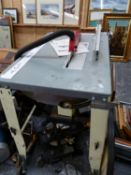 A WALTER MEIER TABLE MOUNTED ELECTRIC CONSTRUCTION SAW