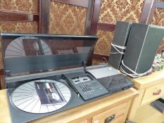 A BANG & OLUFSEN BEOCENTRE 2200 AND A PAIR OF BEOVOX X25 SPEAKERS.