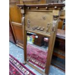 A GEORGE III GILT FRAMED MIRROR. 100 x 59.5cms.