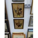 VARIOUS ANTIQUES AND LATER ORNITHOLOGICAL PRINTS INCLUDING A PAIR OF EMBOSSED TROMPE L'OEIL