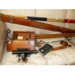 A COOKE TROUGHTON AND SIMMS THEODOLITE, TRIPOD STAND AND COMPLETE SURVEYING SET