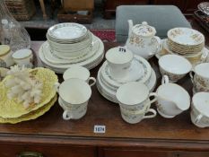 COLCLOUGH PART TEA SERVICE, A DOULTON PASTORALE PART TEA SERVICE, A DECANTER ETC.