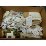 LARGE QUANTITY OF WORLD STAMPS LOOSE AND IN ALBUMS.
