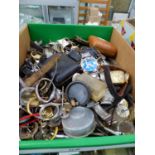 A LARGE QUANTITY OF VINTAGE WATCH PARTS, MOVEMENTS, DIALS ETC.