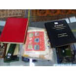 TWO ALBUMS OF WORLD STAMPS AND A QUANTITY OF LOOSE STAMPS.