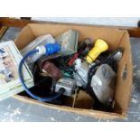 A SMALL BOX OF TOOLS ETC.