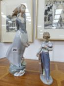 TWO LLADRO FIGURINES.