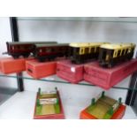 TWO HORNBY BOXED O GAUGE PULLMAN COACHES, A No. 2 CORRIDOR COACH TOGETHER WITH A No. 2 BRAKE