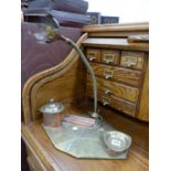 AN INTERESTING TRENCH ART REME MILITARY DESK STAND.