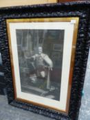 AN ANTIQUE FOLIO PORTRAIT PRINT OF EDWARD VII AFTER LUKE FILDES 90 X 63 CM