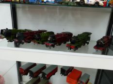 SIX HORNBY O GAUGE CLOCKWORK LOCOMOTIVES