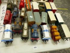 TWENTY THREE HORNBY O GAUGE GOODS WAGONS AND TANKERS