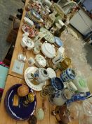 FUKUGAWA AND OTHER ORIENTAL WARES, DENBY, DOULTON AND DECORATIVE CERAMICS TOGETHER WITH A BLUE AND