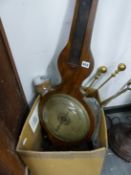 A BAROMETER CASE AND DIAL ETC