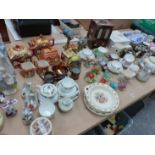 A PRICE KENSINGTON COTTAGE WARE TEA SET, A LLADRO FIGURINE, DOULTON BUNNYKINS PLATES, FURTHER