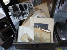 A QUANTITY OF EPHEMERA, PHOTOGRAPHS AND FOUR DEED BOXES.