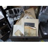 A QUANTITY OF EPHEMERA, PHOTOGRAPHS AND FOUR DEED BOXES.