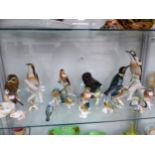 A COLLECTION OF KARL ENS AND OTHER CERAMIC BIRD FIGURES