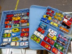 A MATCHBOX CARS COLLECTORS CASE AND CONTENTS