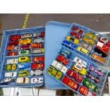 A MATCHBOX CARS COLLECTORS CASE AND CONTENTS