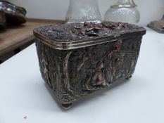 A 19th C. ELECTROTYPE SILVER PLATED BOX.