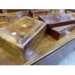 TWO VICTORIAN WORK BOXES