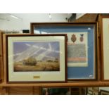 A FRAMED MILITARY /ROYAL ORDER PRESENTED TO PETER JAMES PHILIP BARWELL 1992, TOGETHER WITH A GULF