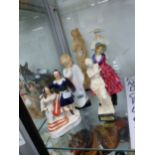 TWO DOULTON, A COALPORT AND OTHER FIGURES