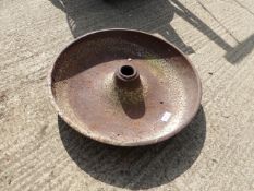 A CAST IRON MEXICAN HAT TROUGH