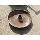 A CAST IRON MEXICAN HAT TROUGH