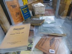 A COLLECTION OF VINTAGE BSA AND TRIUMPH MOTORCYCLE SPARES LISTS AND MAINTENANCE MANUALS