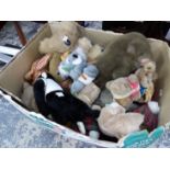 BOX OF CUDDLY /SOFT TOYS.