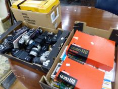 A QUANTITY OF VARIOUS CAMERAS, ETC.