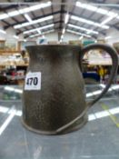 AN ARTS AND CRAFTS PEWTER TANKARD BY "CIVIC"