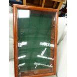 A GLAZED MAHOGANY TABLE TOP DISPLAY CASE