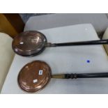 TWO COPPER WARMING PANS