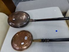 TWO COPPER WARMING PANS