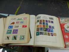 TWO STAMP ALBUMS AND LOOSE STAMPS