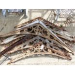 A QUANTITY OF CAST IRON ROOFING BRACKETS
