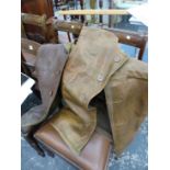 TWO MILITARY LEATHER JERKINS, 1942 AND 1944.