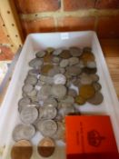 A GROUP OF EARLY 20th CENTURY AND LATER SILVER AND OTHER COINAGE.