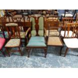 A PAIR AND EIGHT OTHER VARIOUS CHAIRS