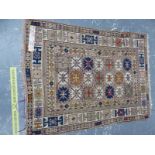 AN ANTIQUE CAUCASIAN RUG 142 x 108cm