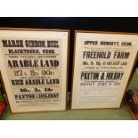 THREE LARGE PAXTON & HOLIDAY AUCTION POSTERS.