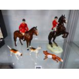 A GROUP OF FIVE BESWICK HUNT SCENE FIGURES