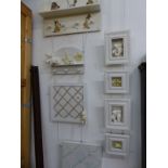 NURSEY WALL DECORATIONS TO INCLUDE SHELVES, PIN BOARDS ETC.