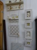 NURSEY WALL DECORATIONS TO INCLUDE SHELVES, PIN BOARDS ETC.