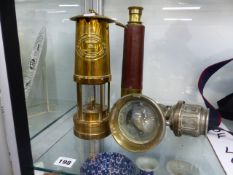 A BRASS AND LEATHER BOUND TELESCOPE ENGRAVED BAKER 244 HIGH HOLBORN IN LONDON, TOGETHER WITH A WELSH