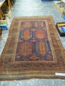 AN ANTIQUE BELOUCH MAIN CARPET. 270 x 178cm