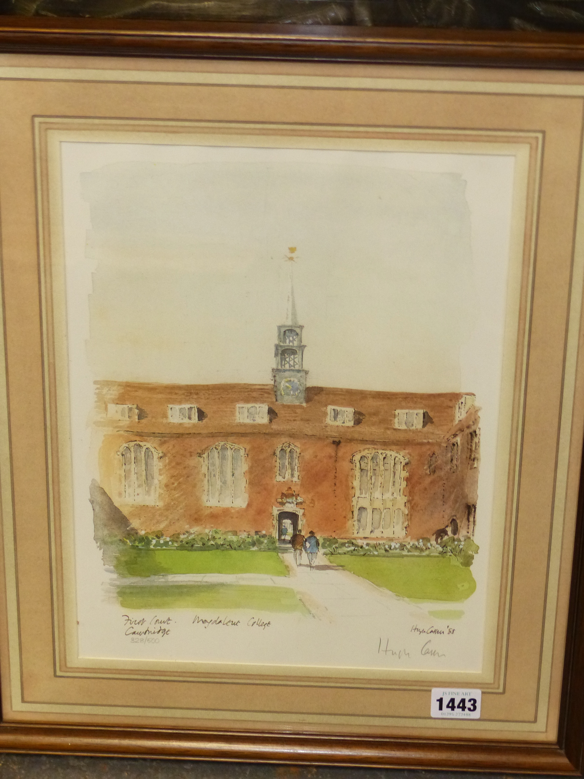 •AFTER HUGH CASSON (1910 - 1999). ARR. MAGDALEN COLLEGE, PENCIL SIGNED LIMITED EDITION COLOUR PRINT. - Image 2 of 4